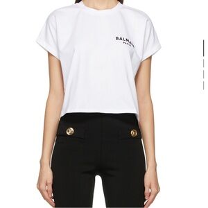 Balmain white Tee with Logo xl